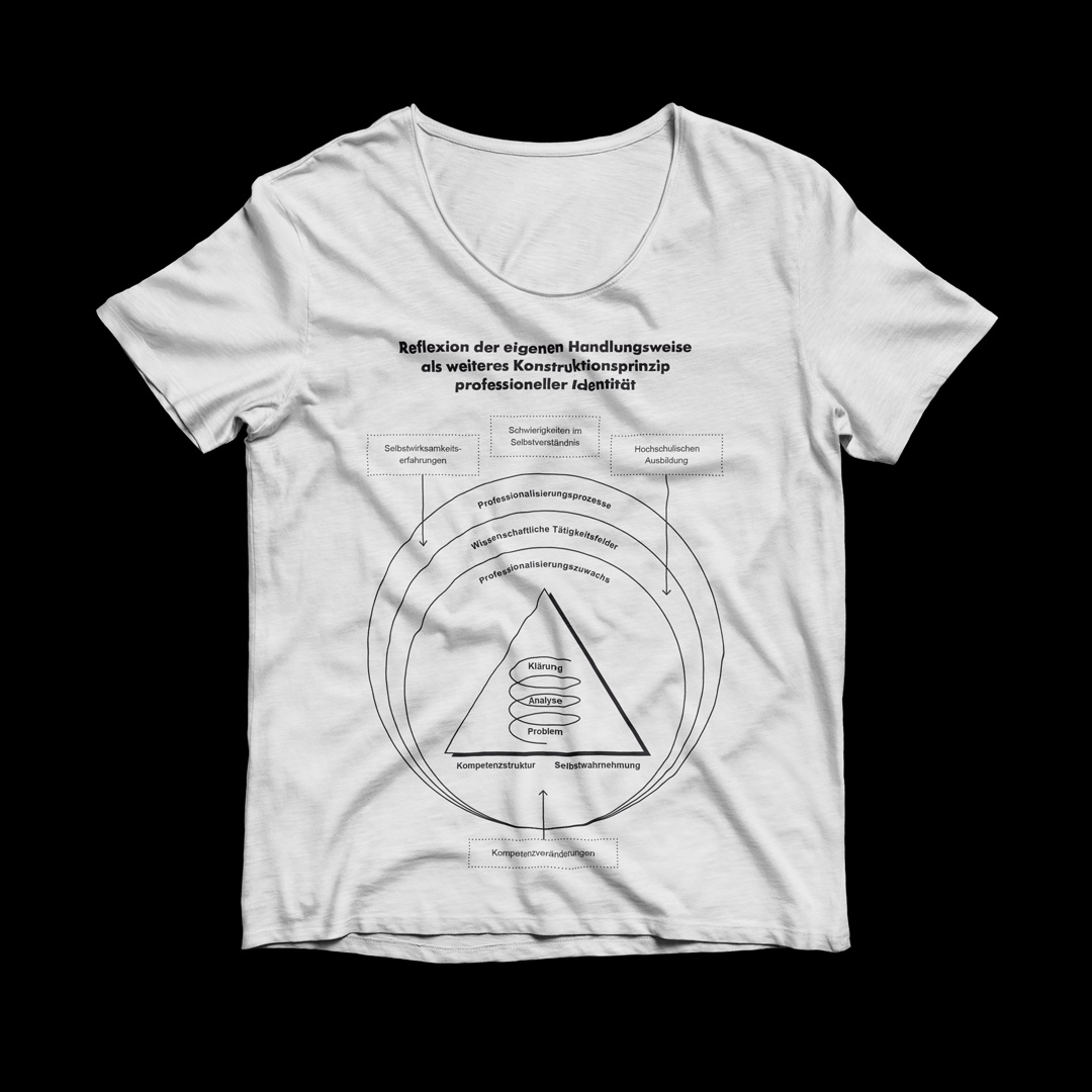 weißes T-shirt mit Infografik